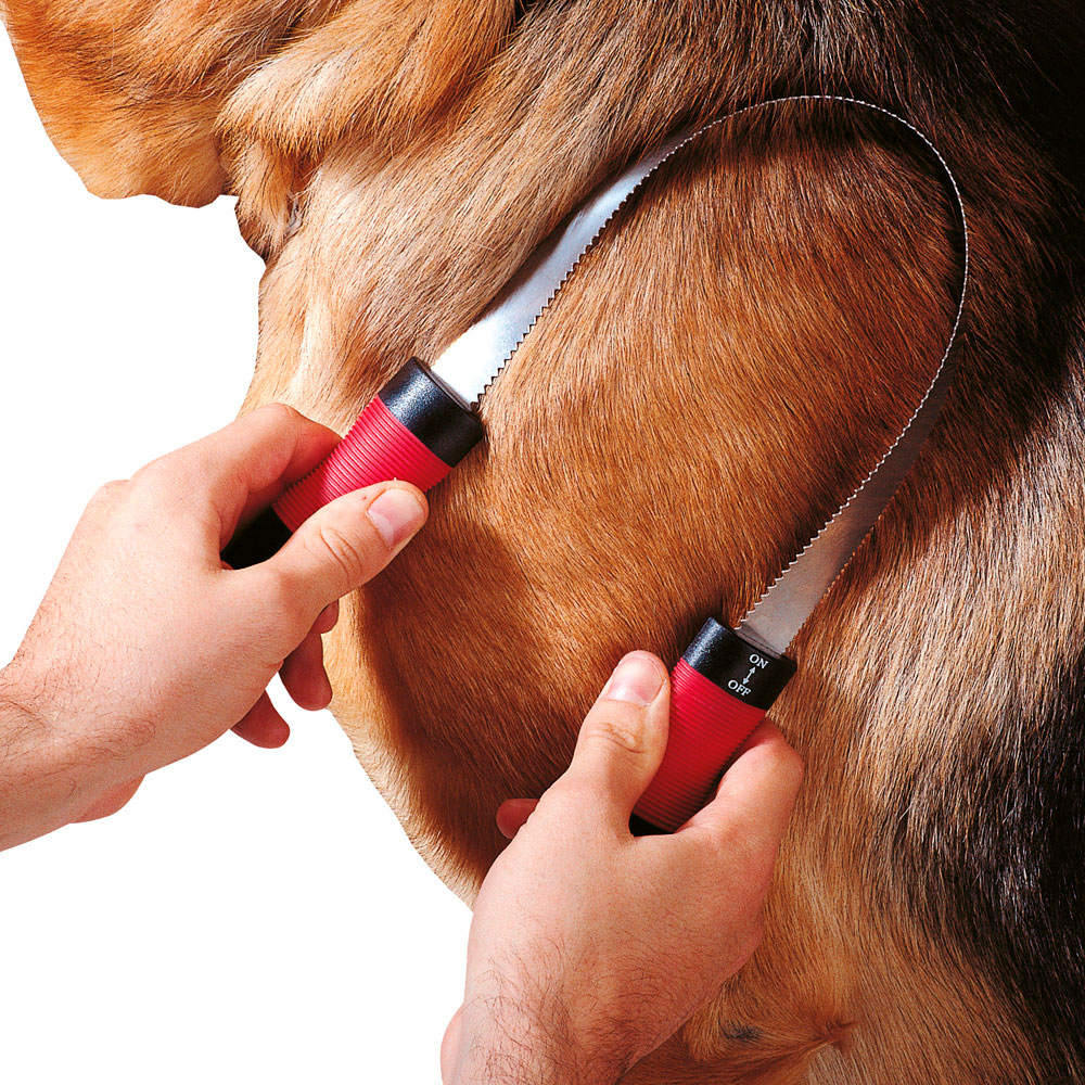 Ferplast peigne etrille pour chiens gro 5954, lame à double dents, idéal pour les animaux à poils courts, 28,5 x 6,5 x h 3,4 cm