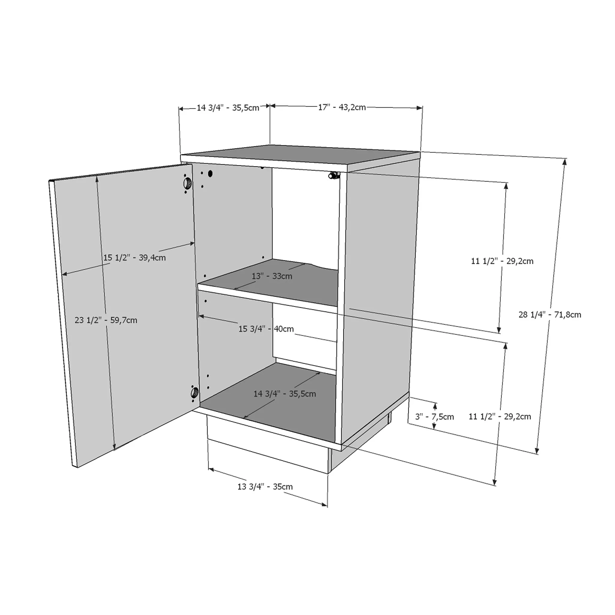 Nexera Table de Nuit - Blanc