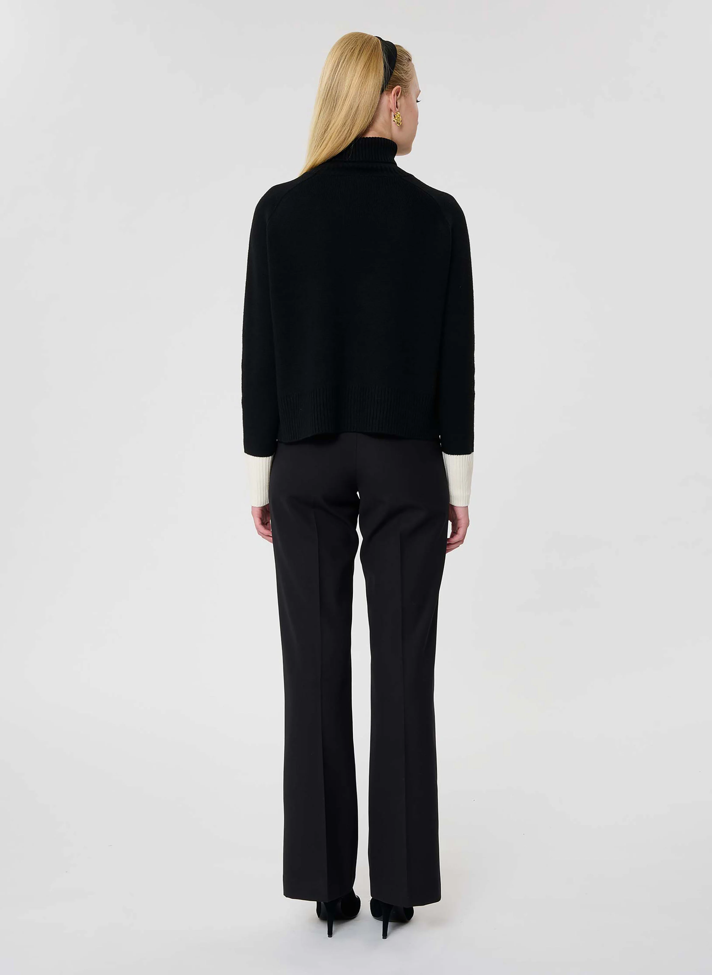 PRAGUE - Pull oversize col montant | Noir