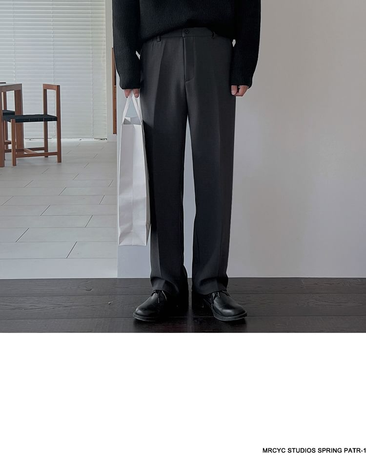 MRCYC - Hoge taille effen rechte broek
