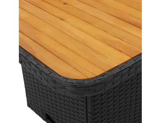 LES TENDANCES - Salon extérieur Salon de jardin-noir-4 places-57x66x93-451215