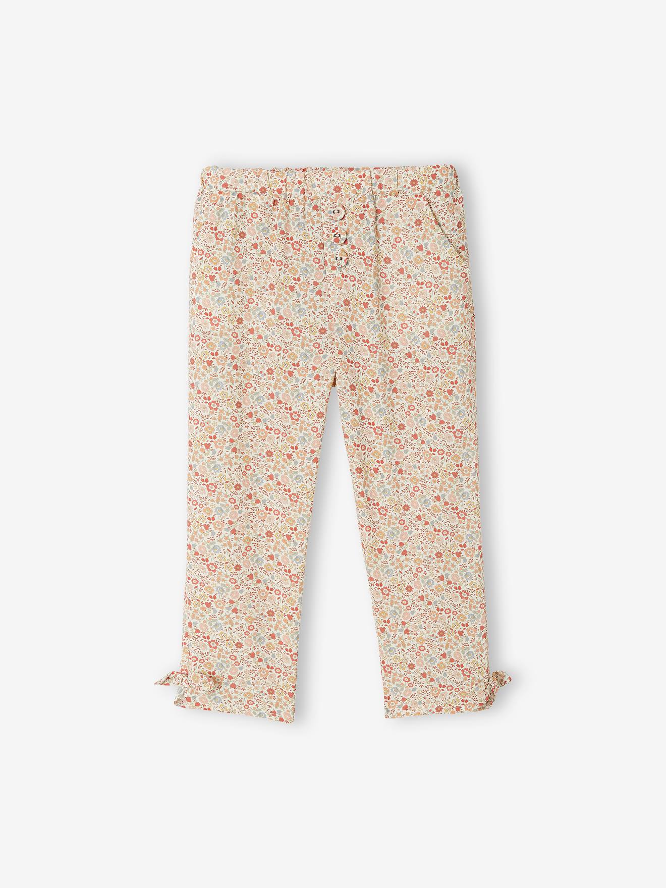 Calças curtas fluidas e estampadas para meninas, xadrez amarelo claro.