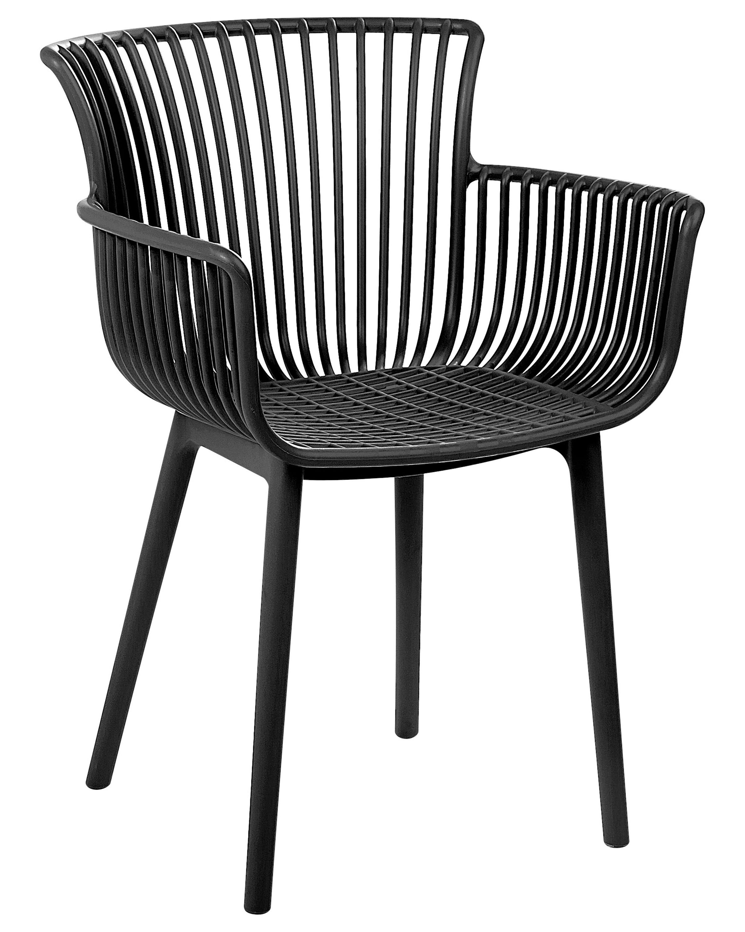 Set van 4 tuinstoelen PESARO Zwart