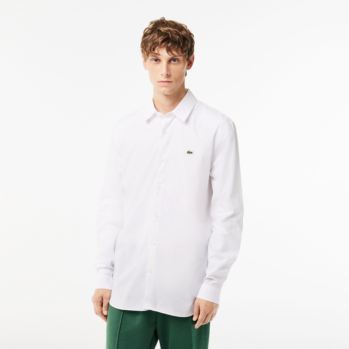 LACOSTE<br>Camisa de popeline de manga comprida