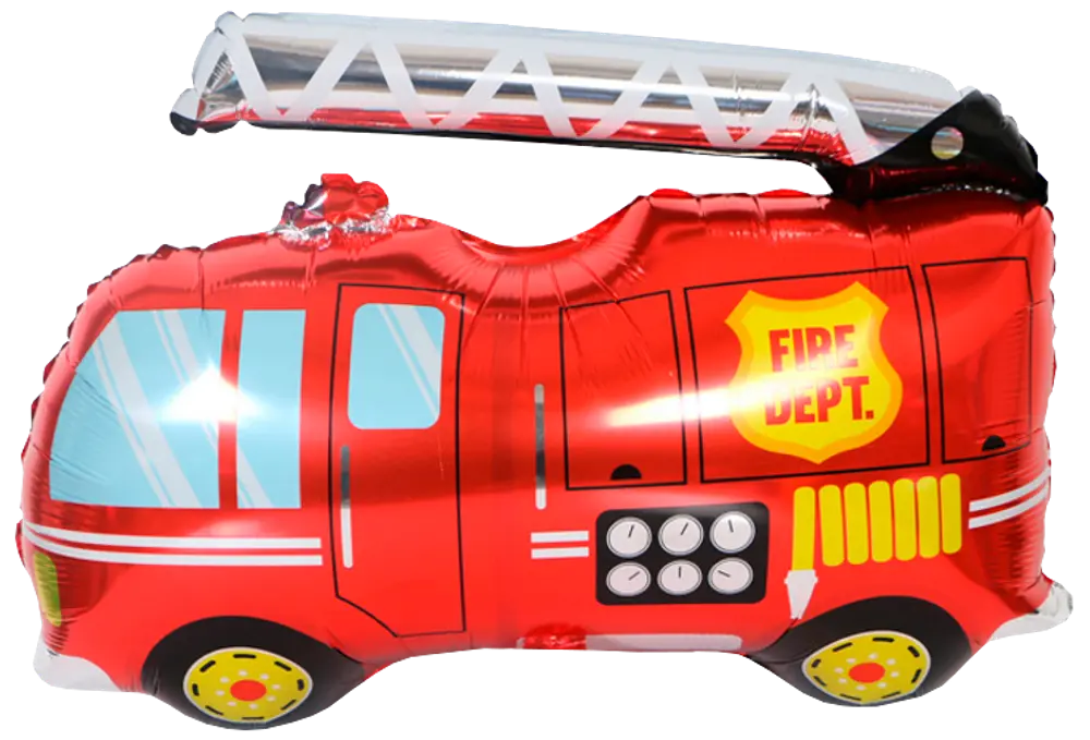 Folieballon 68 cm - Rød brandbil