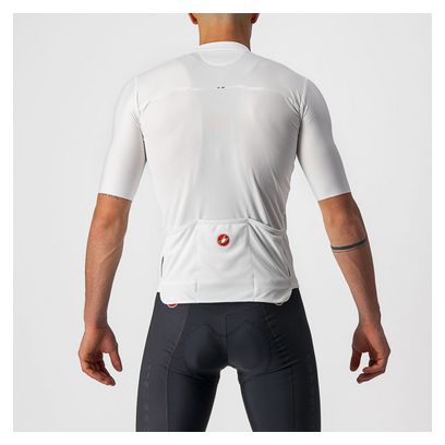 Maillot Manches Courtes Castelli Prologo 7 Blanc