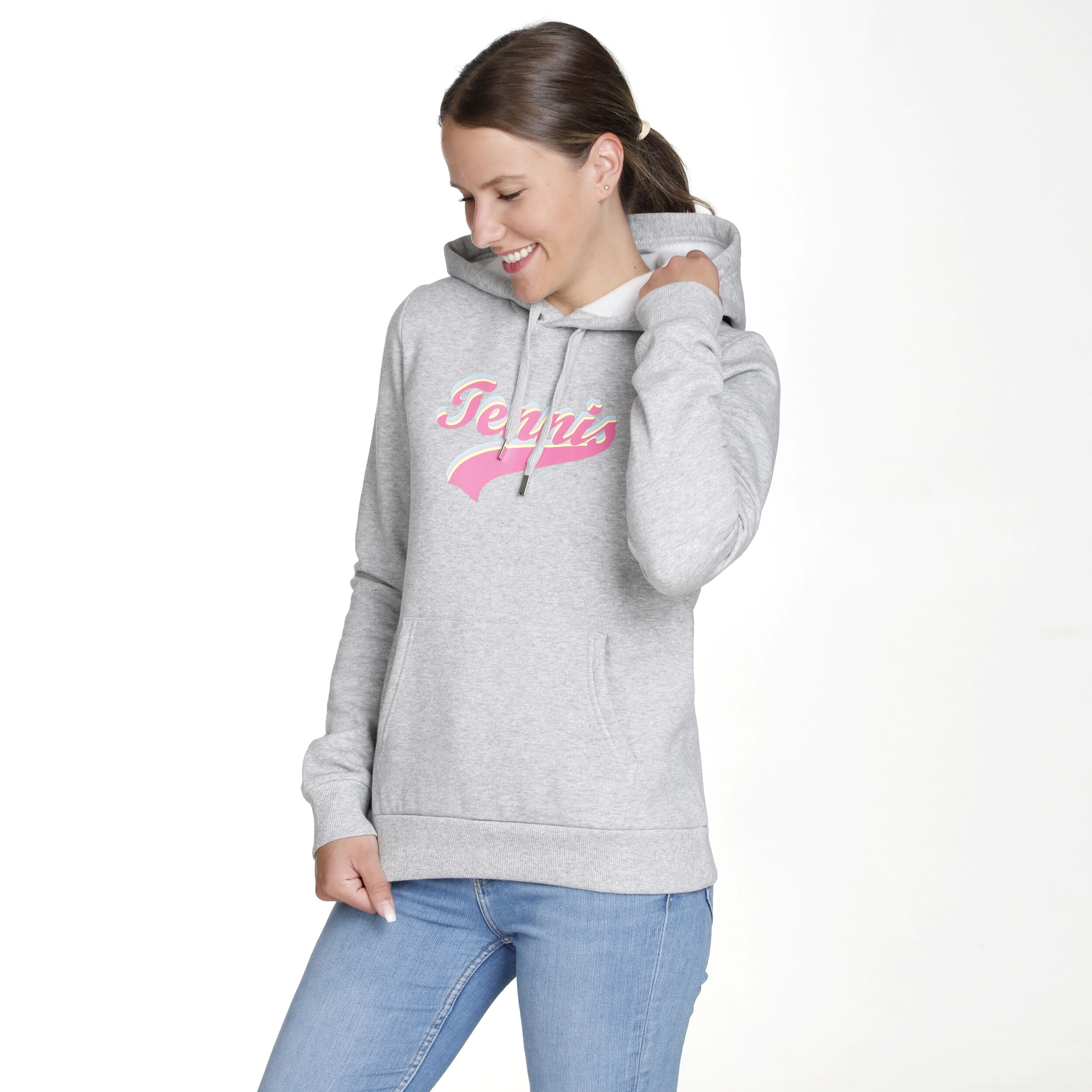 Tennis-Point Tennis Signature Sweat À Capuche Femmes - Gris , Multicouleur