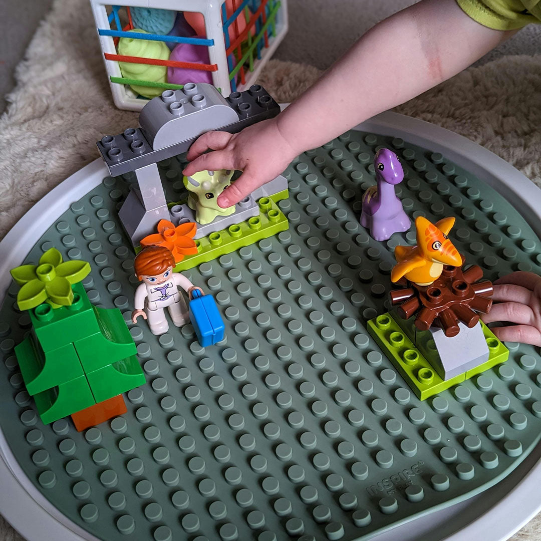 Inspire my play playtray bouwmat - smoke green