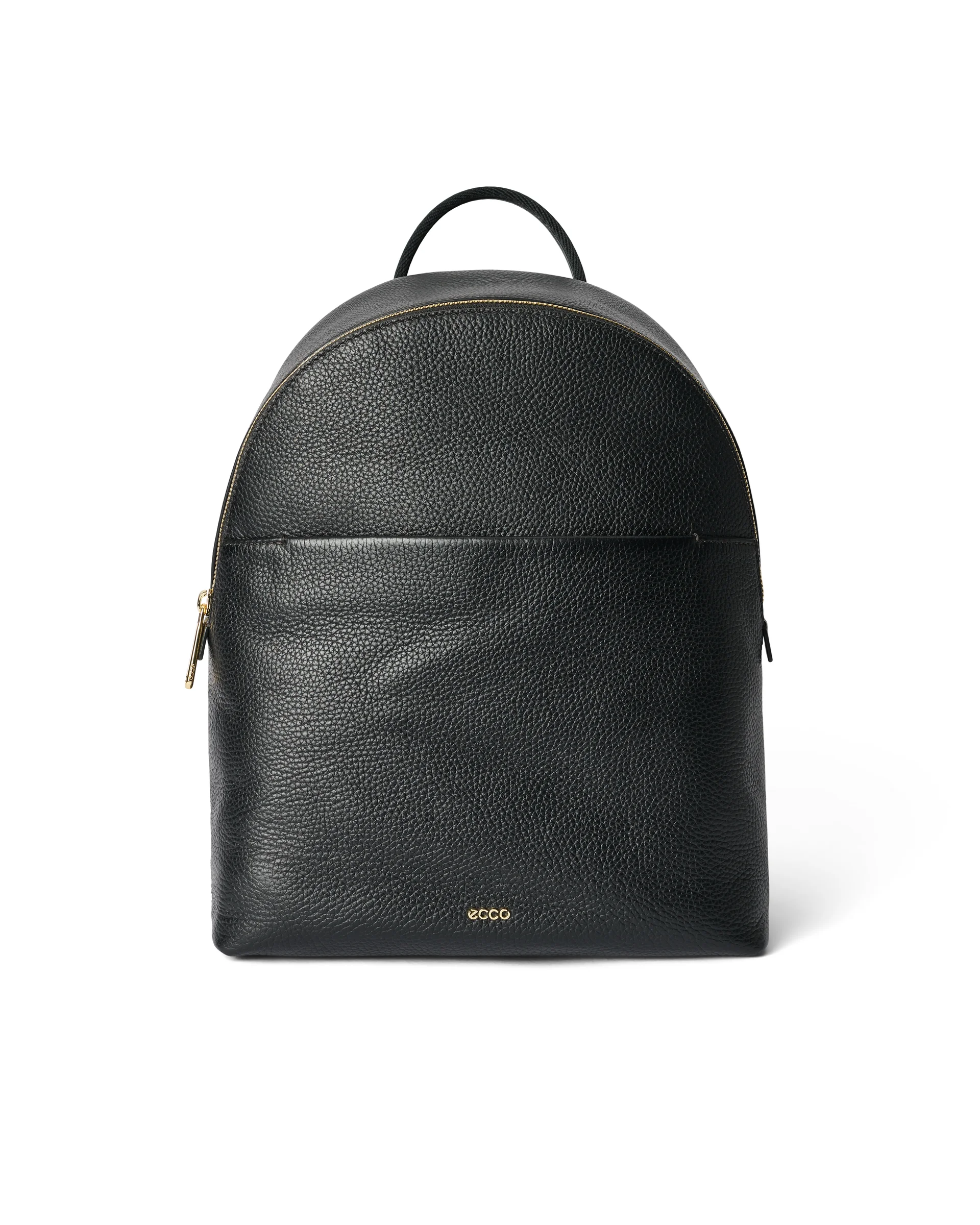ECCO Round Pack Rucksack aus Leder Schwarz 34X26X14 cm