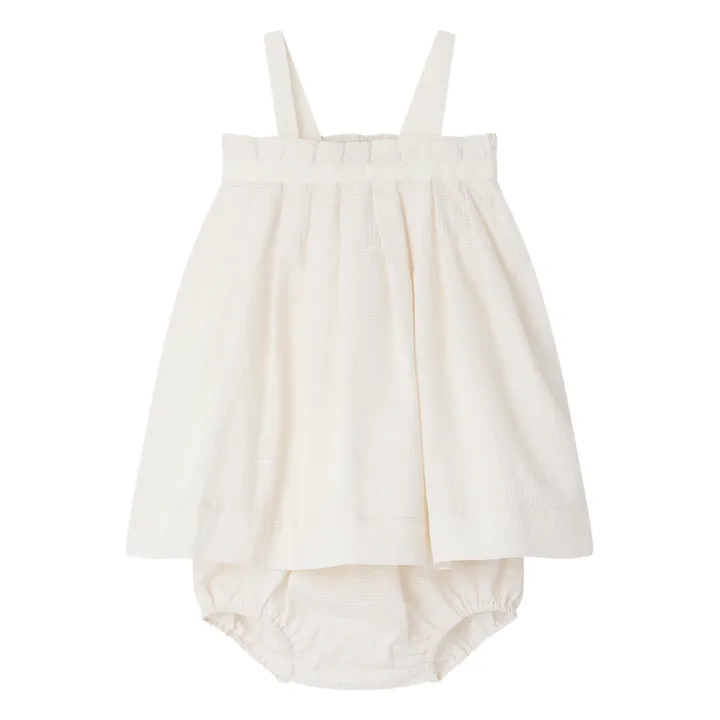 Bonpoint Robe Gauffrée Flossie | Ecru