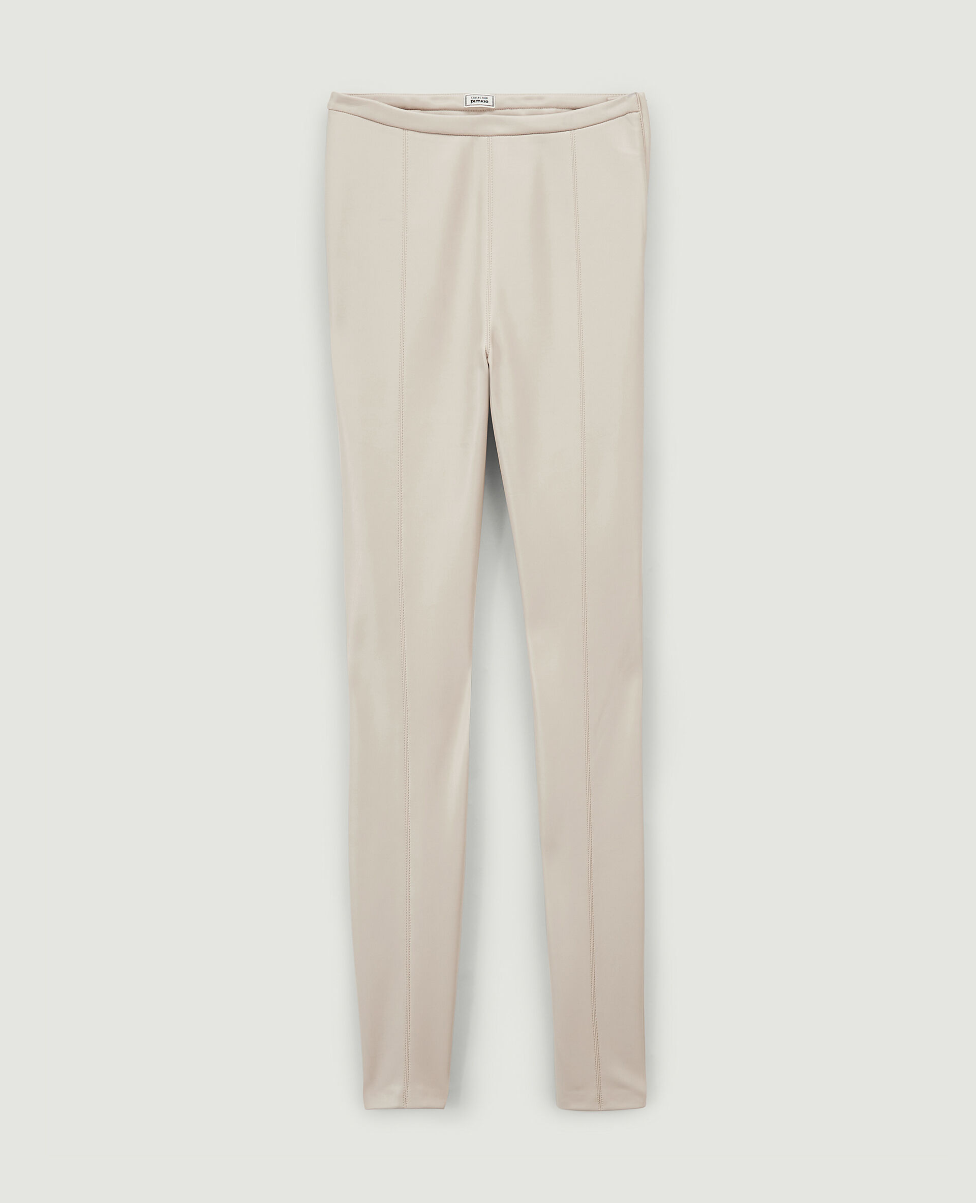 Legging simili cuir - Écru