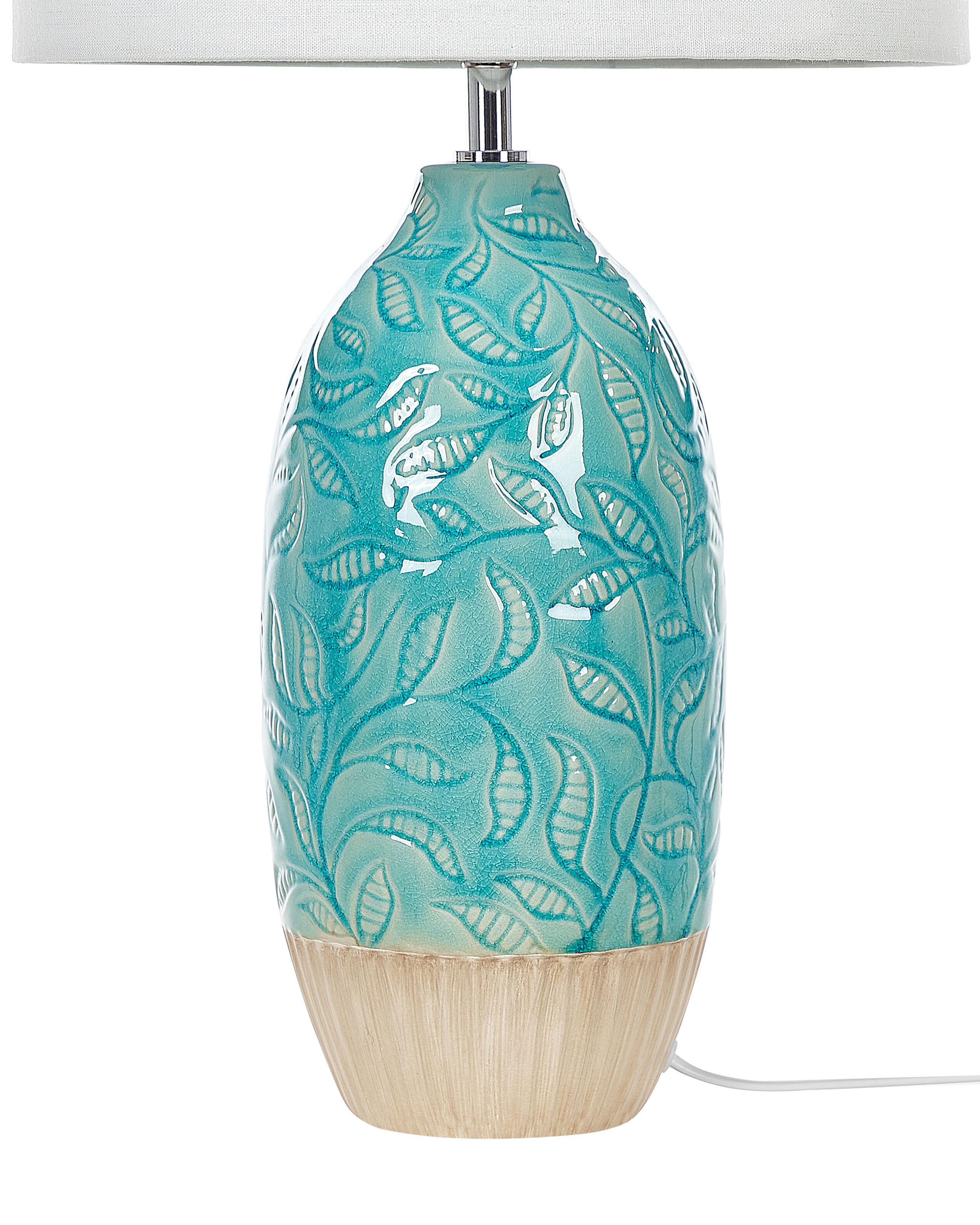 Tafellamp ATABA Keramiek Turquoise