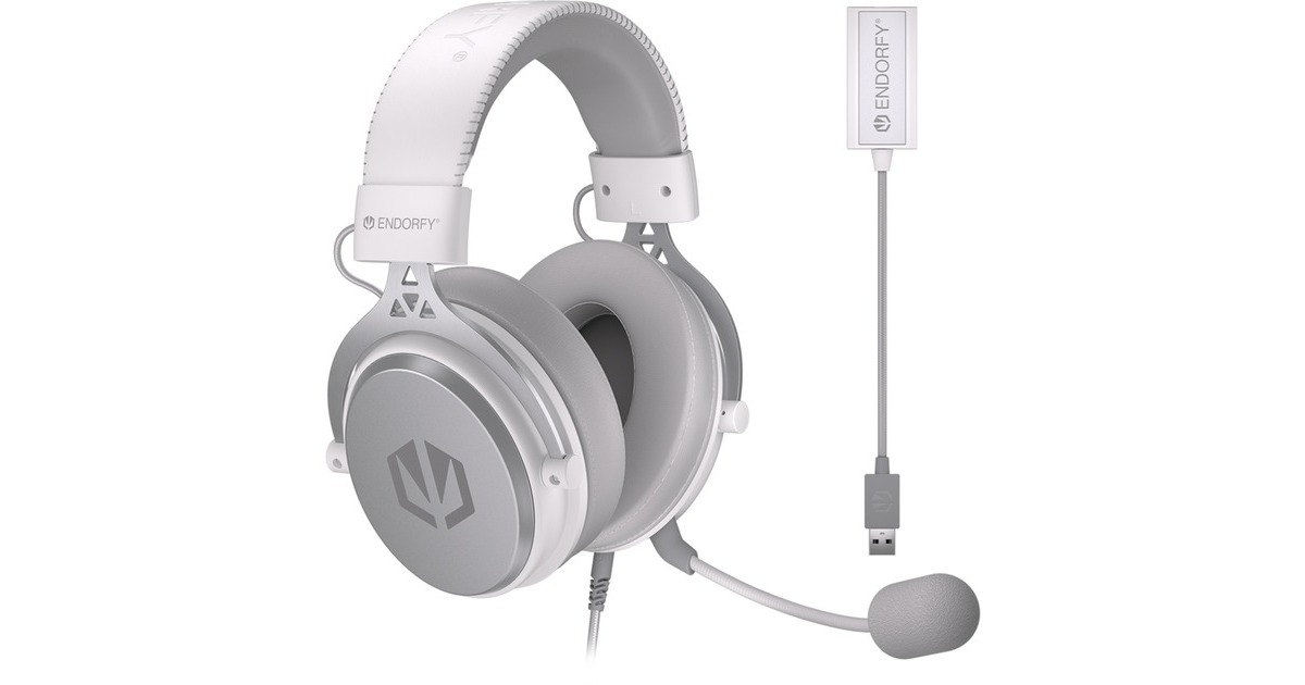 ENDORFYVIRO Plus USB Onyx White over-ear gaming headset  (Wit, USB-A, 3,5 mm aansluiting)