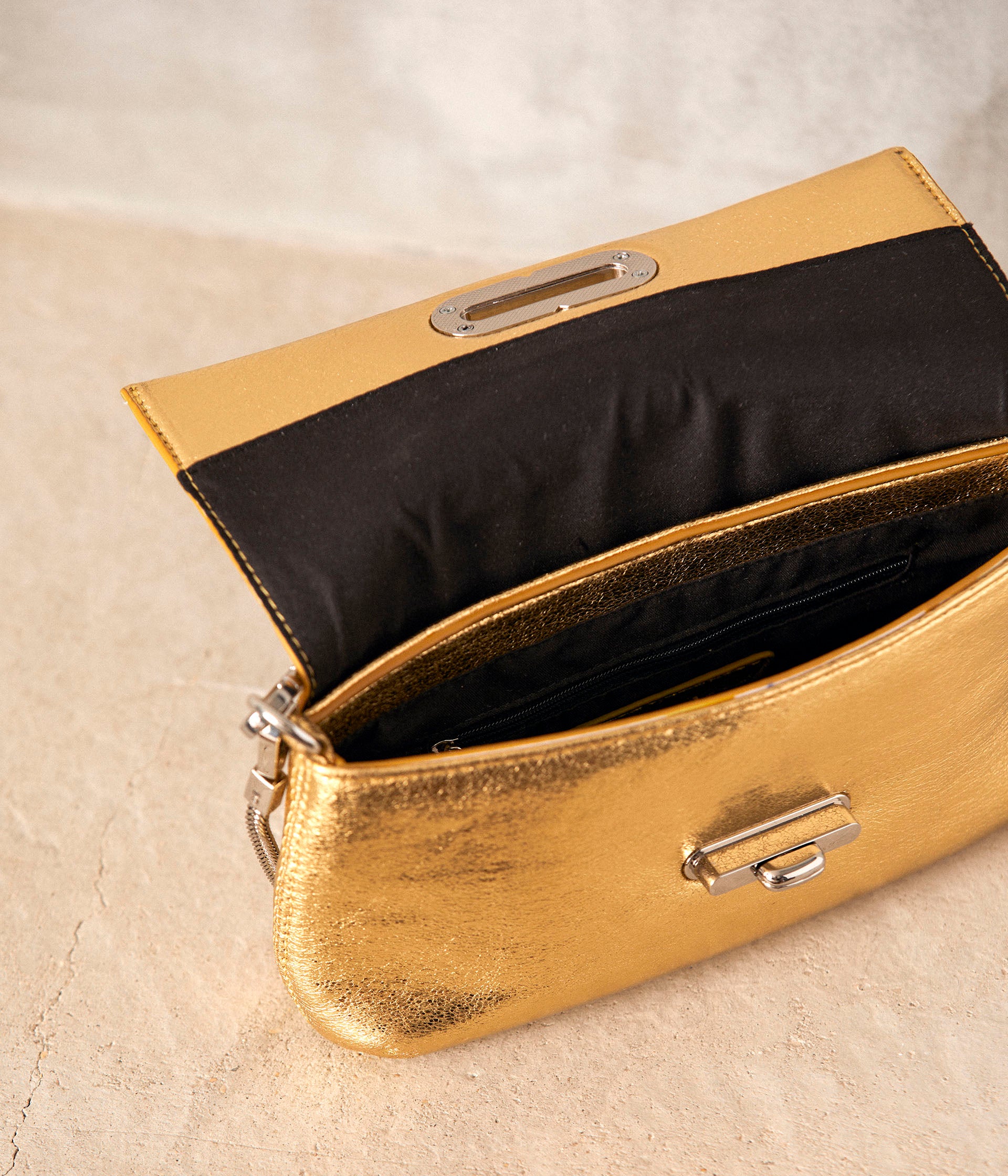 Sac baguette doré Audrine
