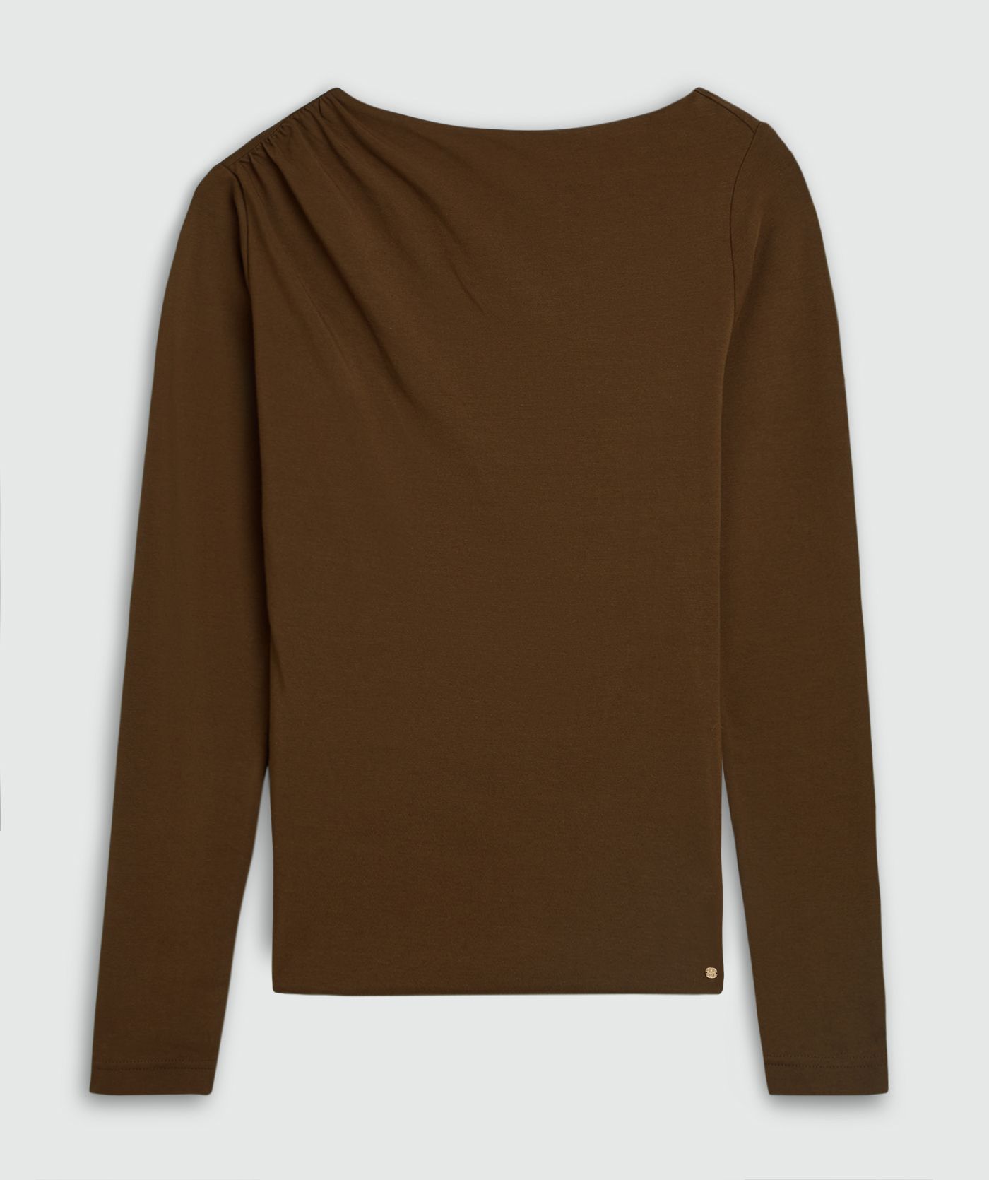 JV-LENIE slim fit top - brown