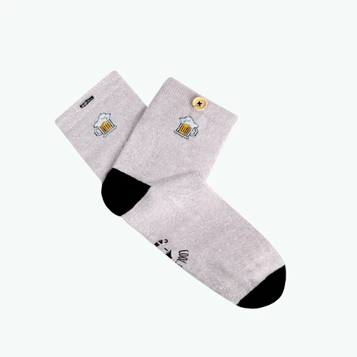 Chaussettes Sidonie & Enzo violet lurex