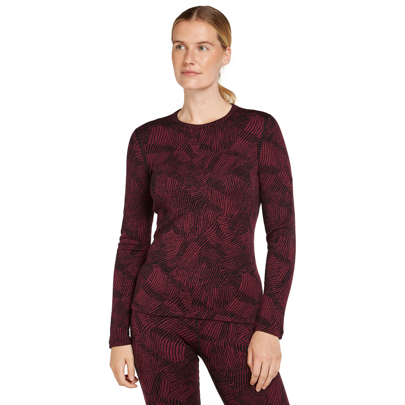 Icebreaker Damen 260 Vertex Crewe Frozen Forms Longsleeve