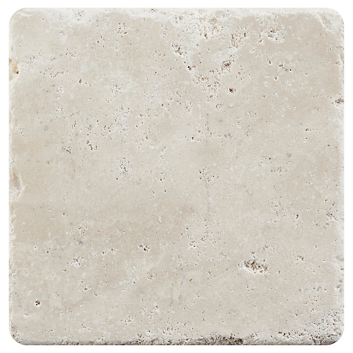 Carrelage sol et mur Travertin veritable 10x10 cm pierre naturelle