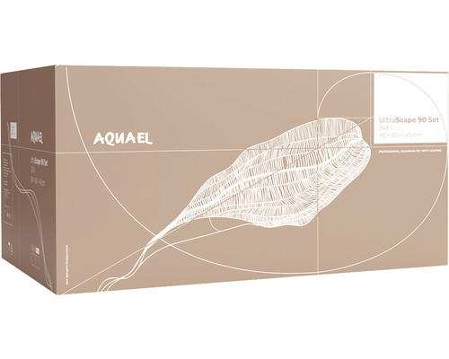 Aquael UltraScape 90 aquarium met LED-verlichting, ca. 243 liter, Opti-Glass, wit glas, zonder kast (boskleur)