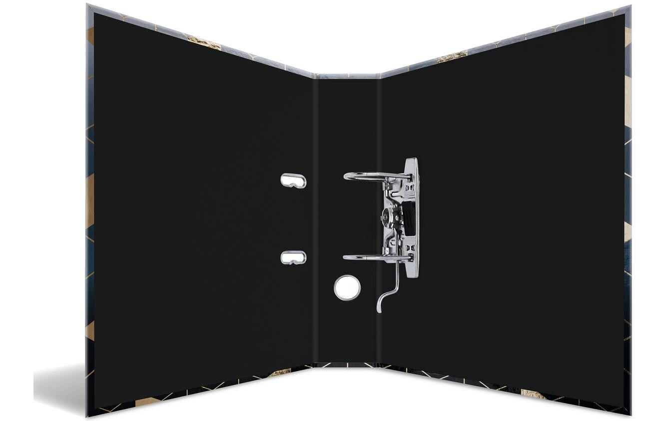 Ordner Cubes A4 7 cm, GoldMotivordner im A4 Format mit Hebelmechanik und Griffloch