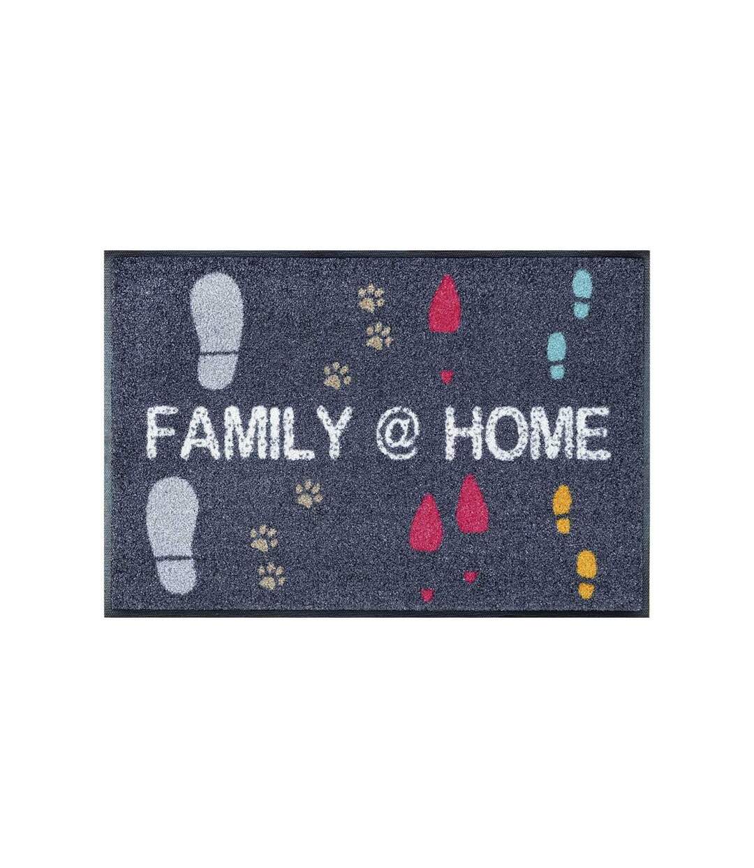 Paillasson FAMILY AT HOME TX Gris 50x75 OEKO TEX Fait en Europe