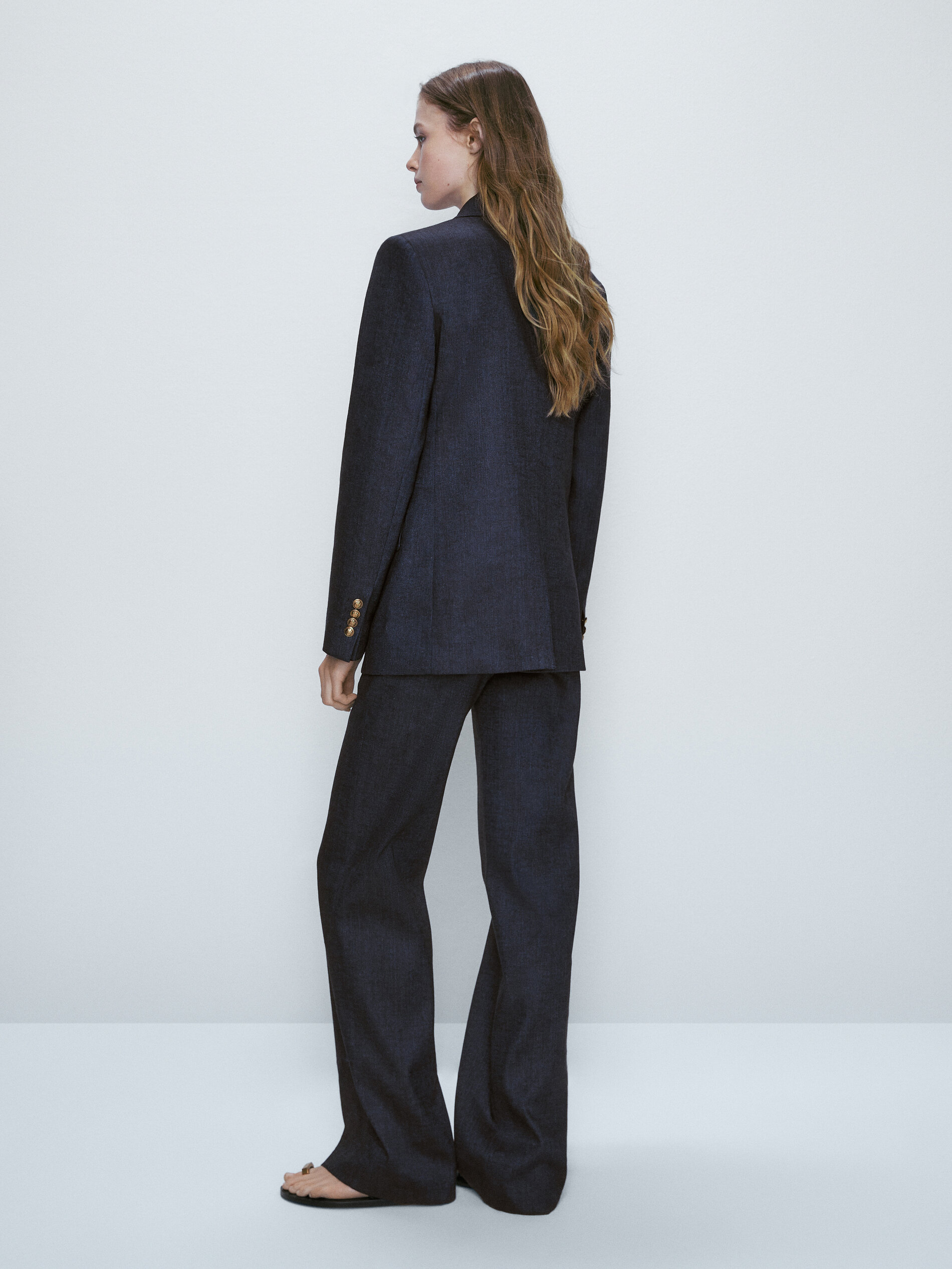 Calça jeans jeans - AZUL MARINO
