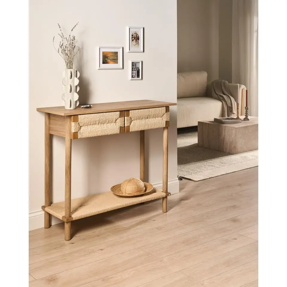 BONDI - Sidetable - Lichtbruin - Spaanplaat/Papierkoord