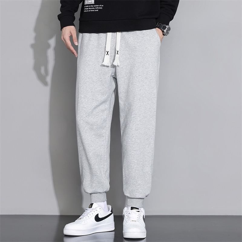 YIKES - Effen cropped joggingbroek met trekkoord in de taille