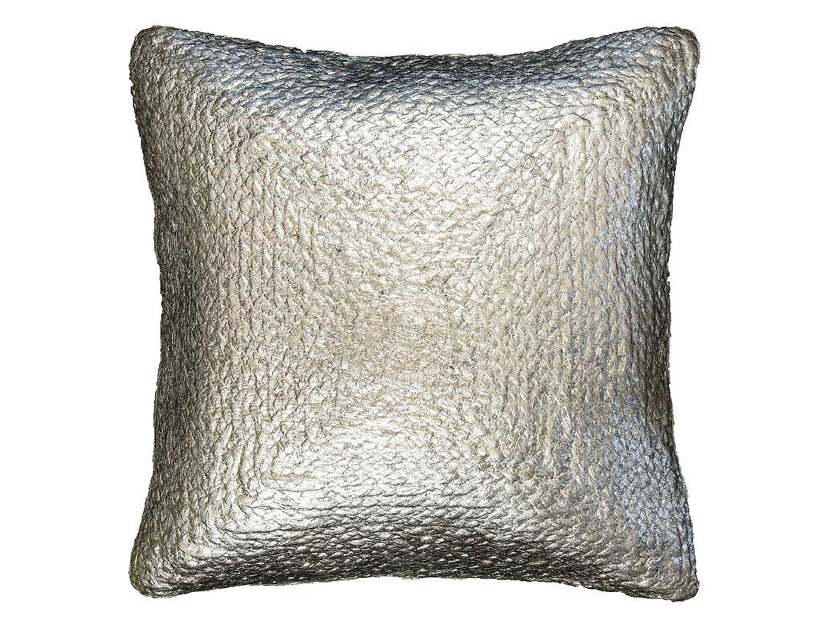 Unique Living Metallic 45 x 45 cm kussen - Silver