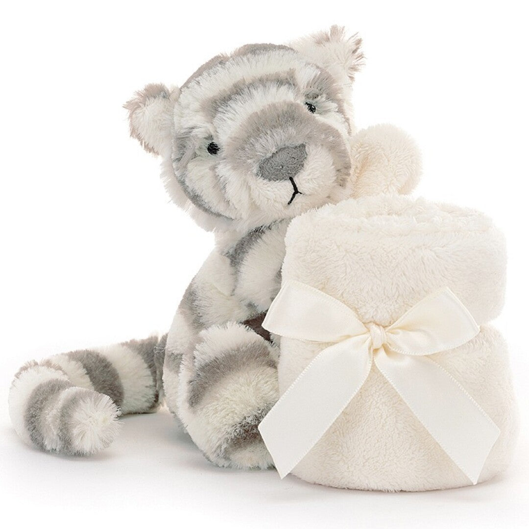 Jellycat knuffeldoek witte tijger - 34 cm