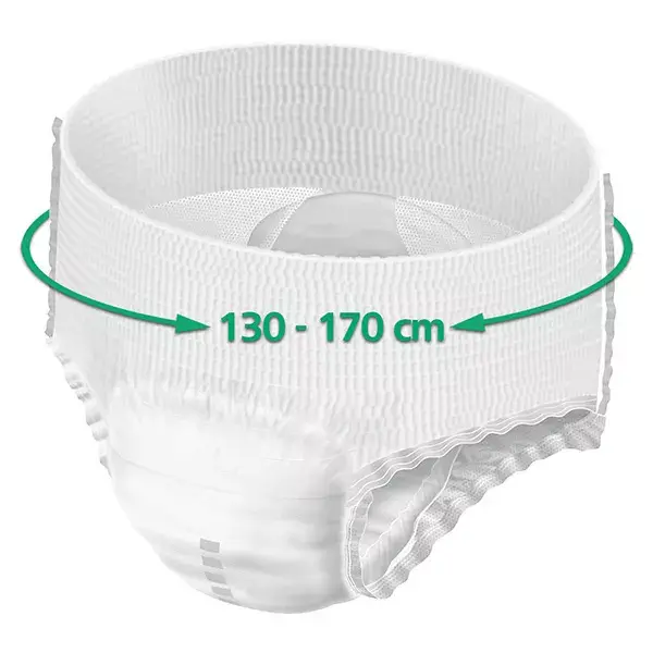 Calcinha Hartmann Confidence Mobile com absorção de 6 gotas, tamanho XL, 14 unidades.