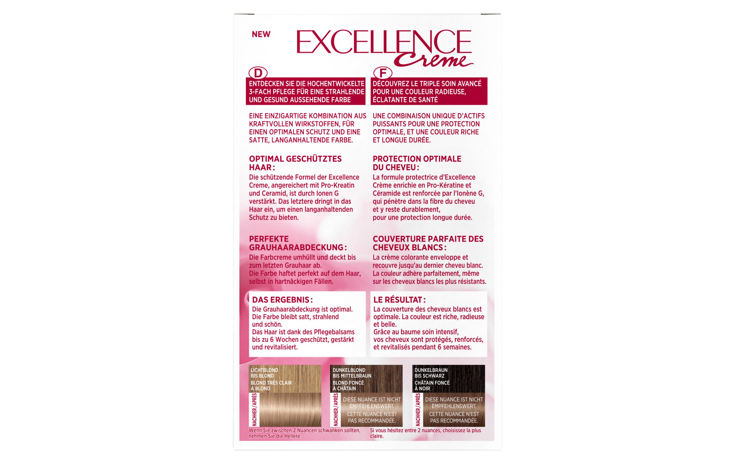 Haarcoloration 8.1 Helles Aschblond3-fach Pflege-Coloration