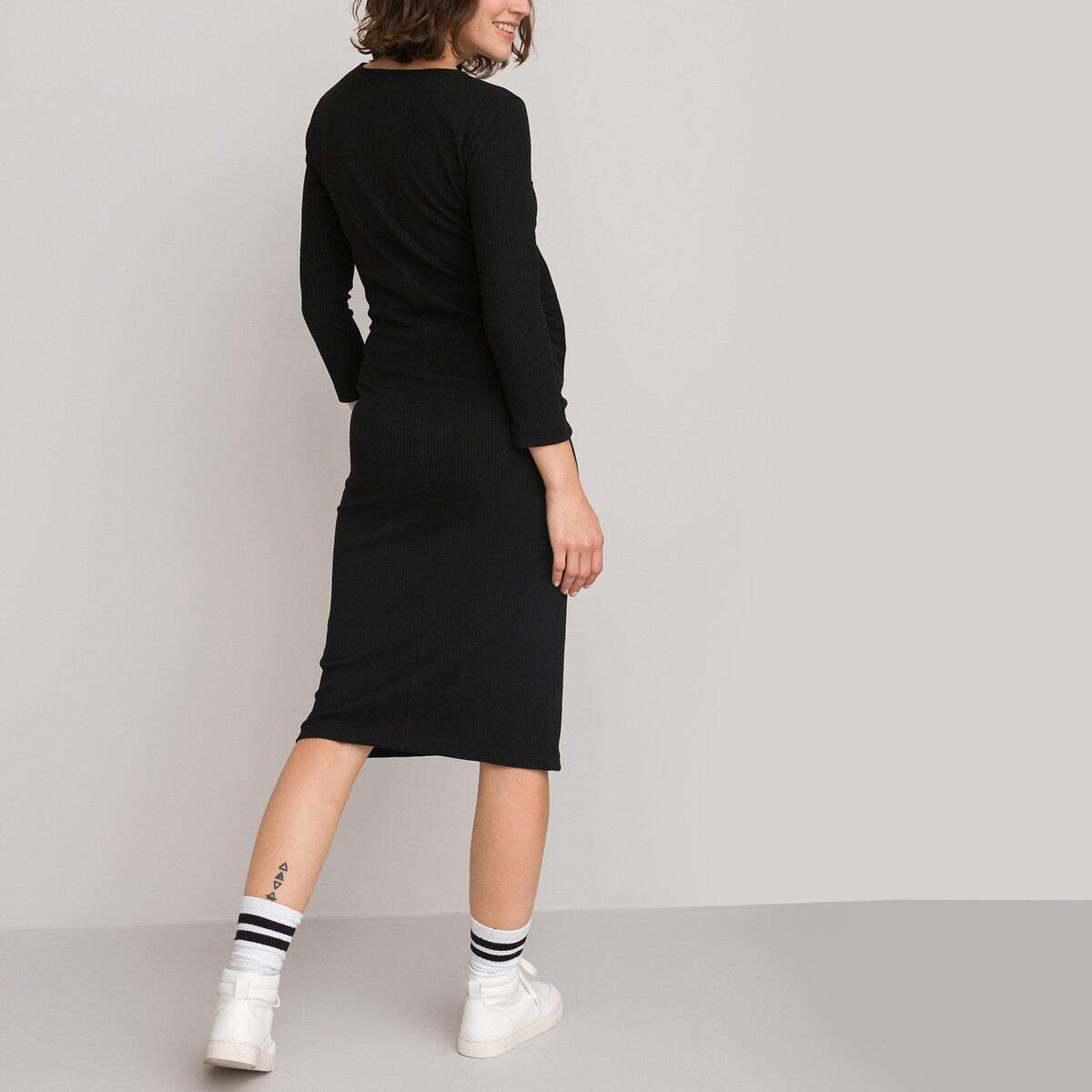 LA REDOUTE COLLECTIONS<br>Vestido tricot de maternidade, manga 3/4