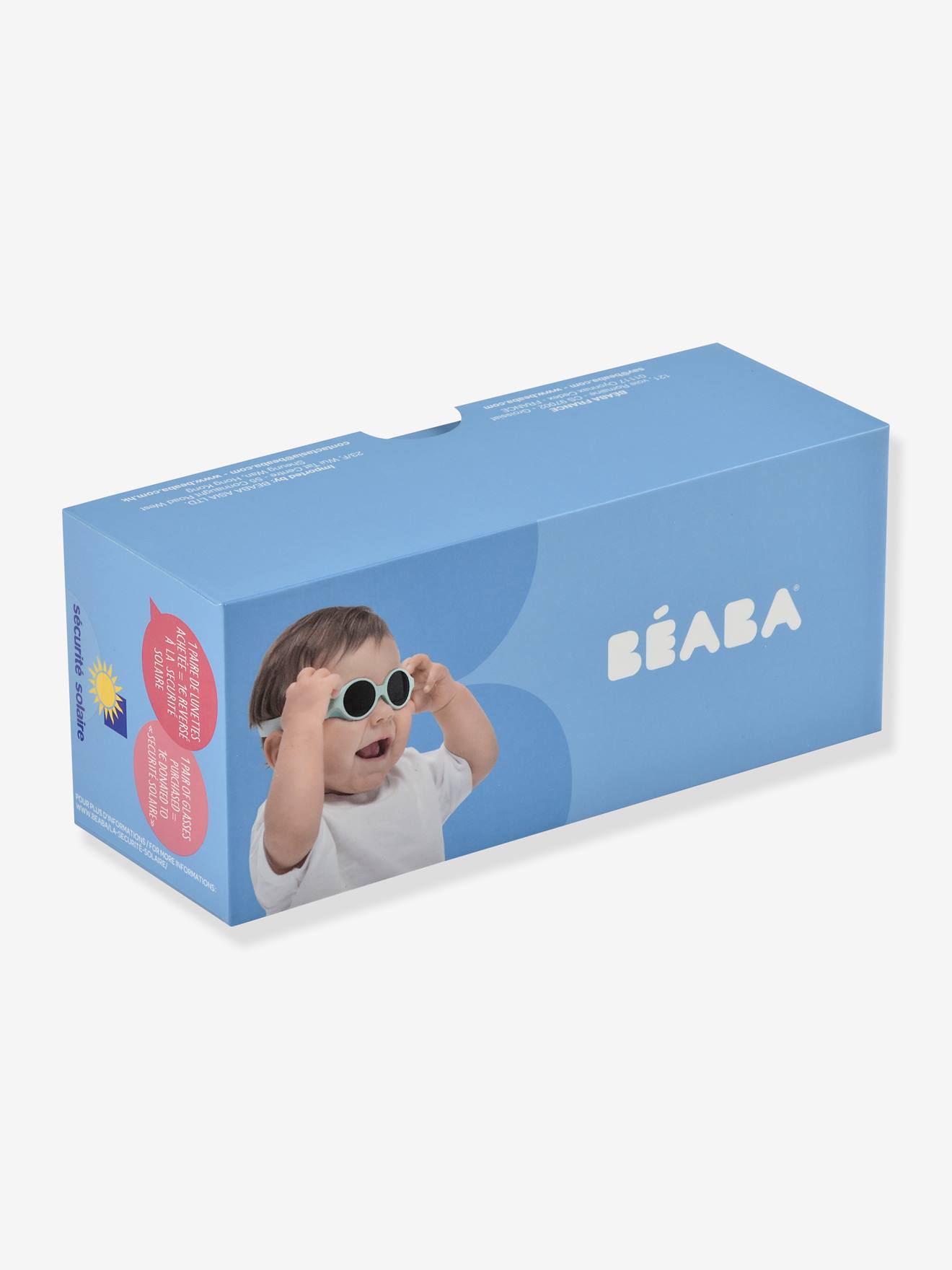 Óculos de sol BEABA para bebês de 0 a 9 meses, azul claro liso