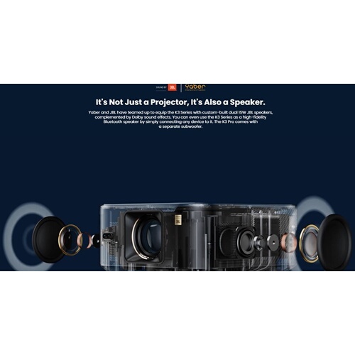Vidéoprojecteur Yaber K3 Pro Full HD Noir + Subwoofer