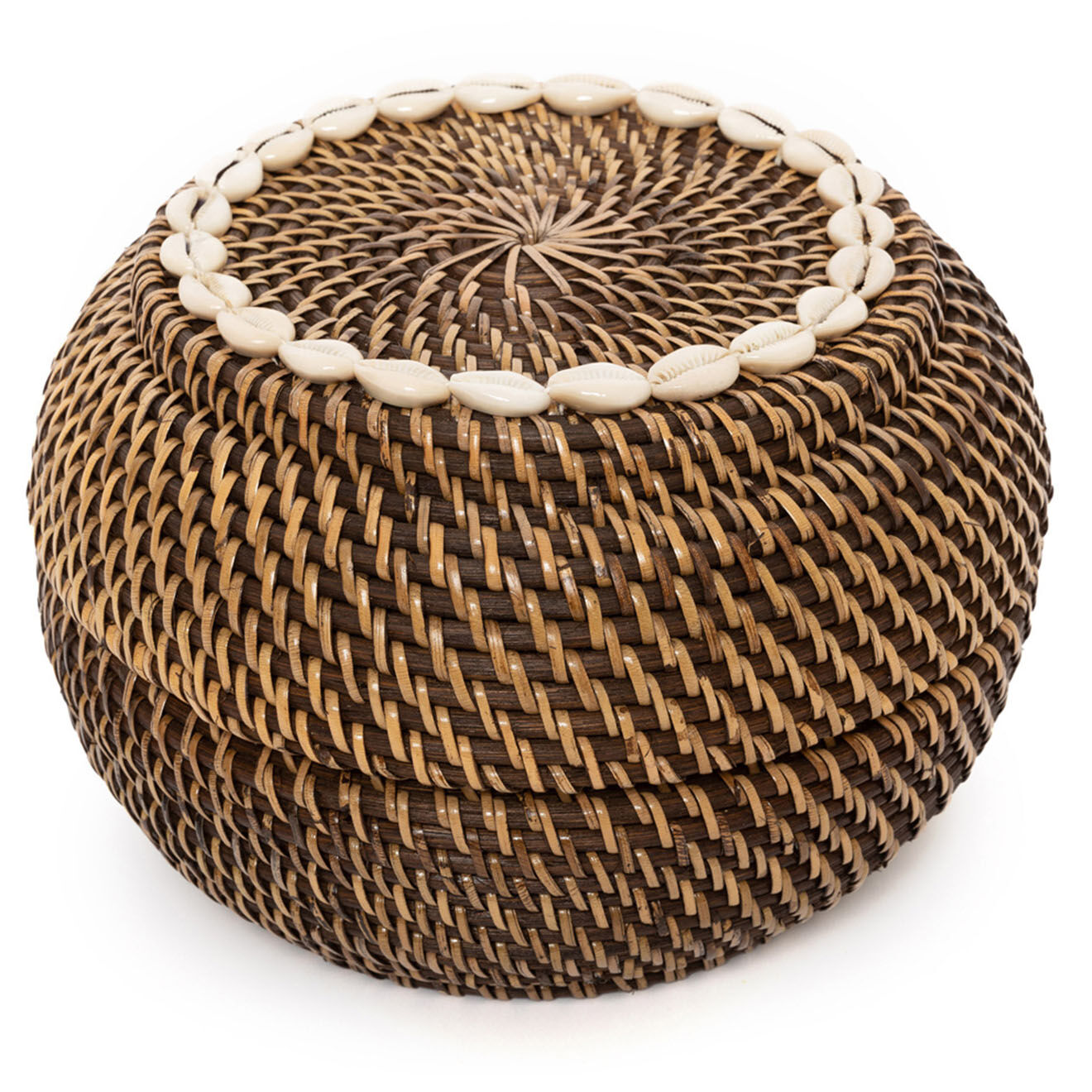 Bazar Bizar Panier Colonial Peek-a-Boo S marron - D.23xH.15 cm