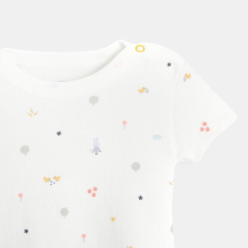 T-shirt bébé en maille tubique bio beige Absorba Beige