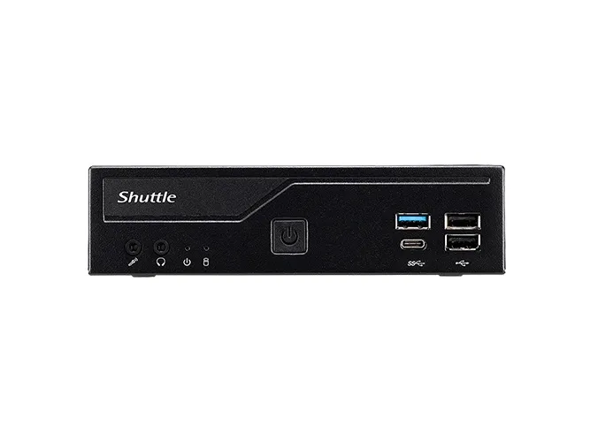 Shuttle XPC slim DH610 - Barebone - Slim-PC LGA1700 sokkel - Intel H610 - uden CPU - RAM 0 GB - Gigabit Ethernet, 2.5 Gigabit Ethernet - sort
