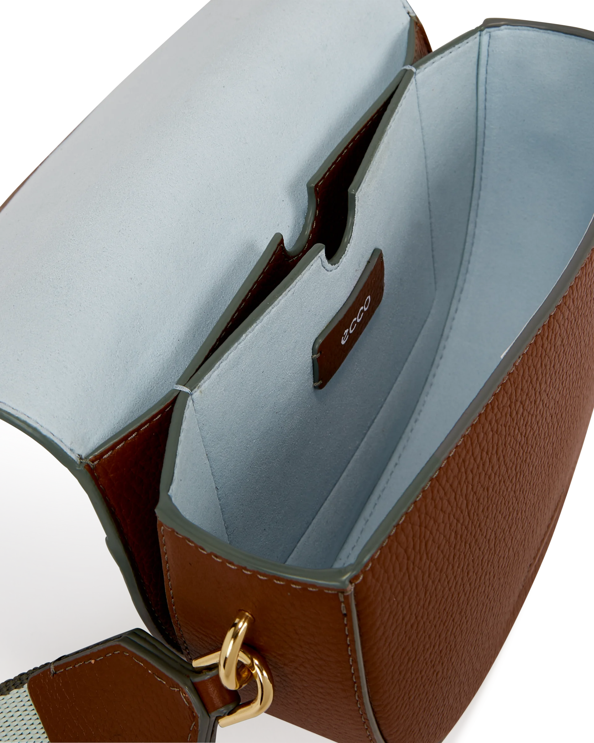 ECCO Saddle Bag Satteltasche aus Leder Braun 16X22X9 cm