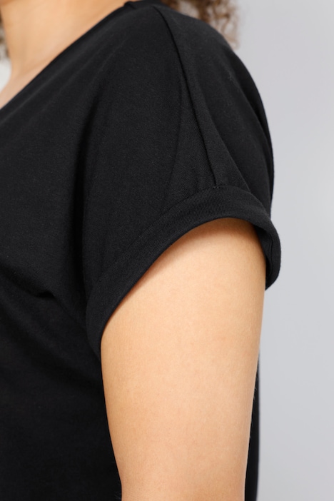 T-Shirt, oversized, Blumendruck, V-Ausschnitt