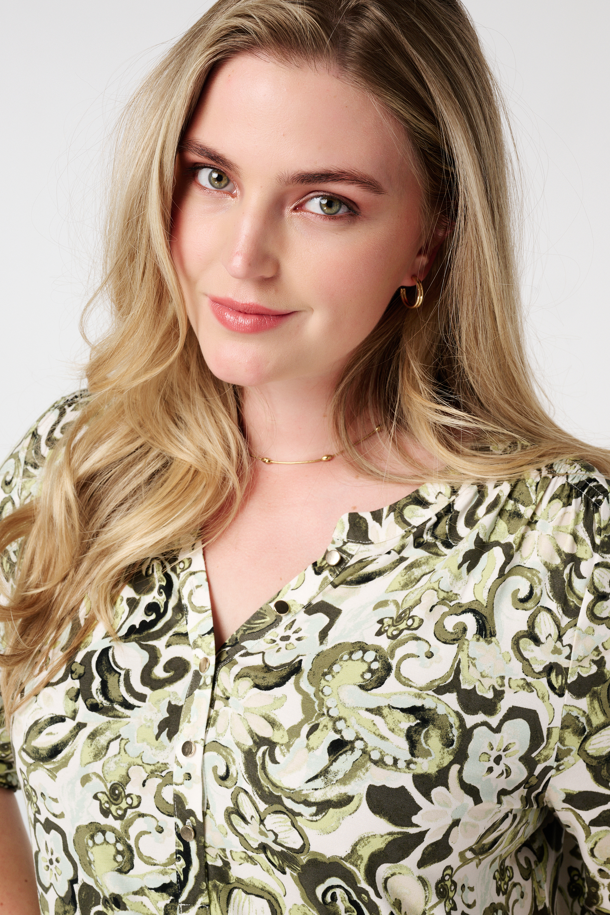Top met print Multi Khaki