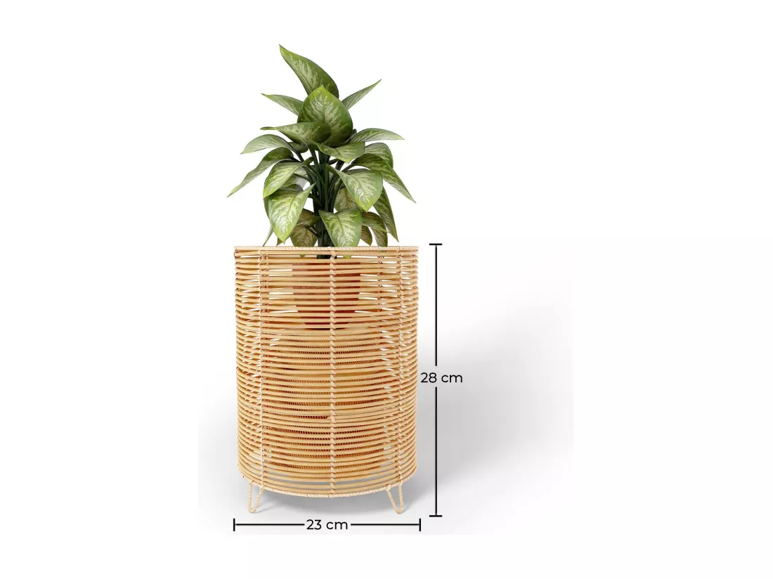 Pot de Sol Rond - Style Boho - 28 CM - Laers Naturel