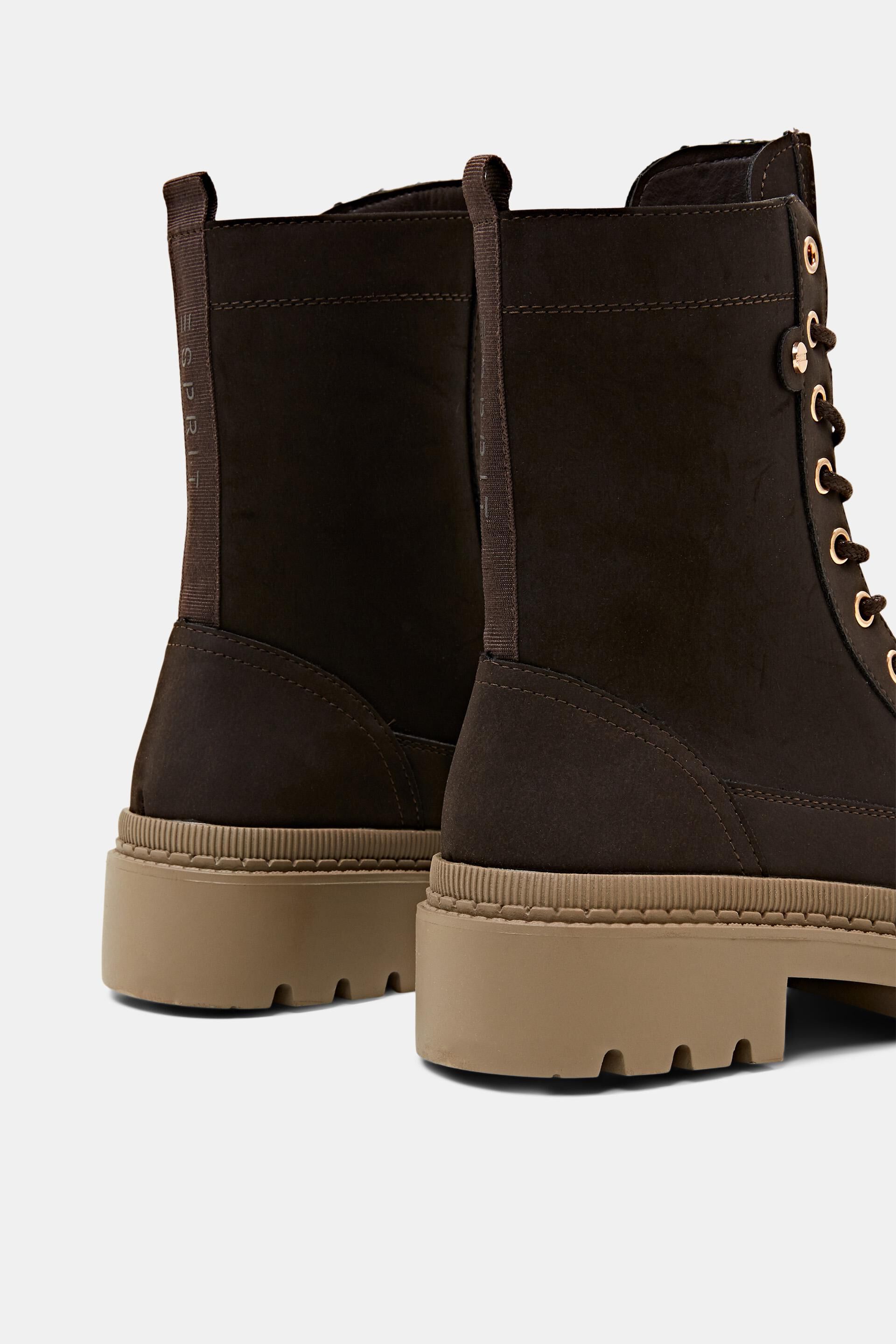 Vegan bottes à lacets en suédine