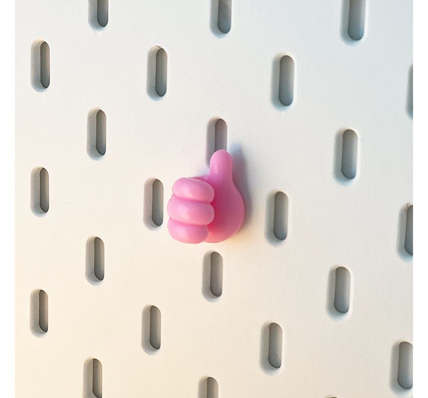 Yunikon - Set van 7: Thumbs Up Plastic Kleefhaak