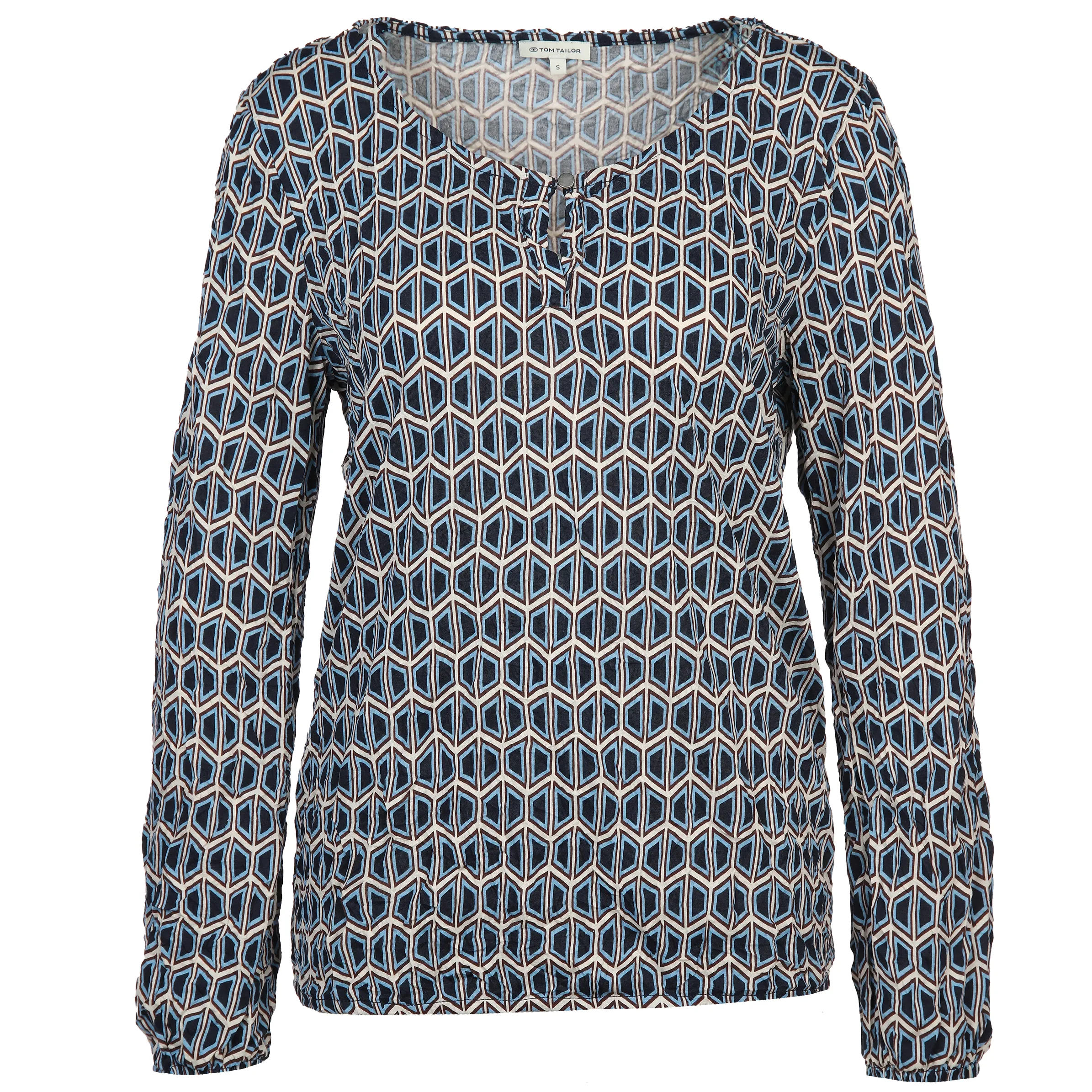 Damen Crinclebluse im Alloverprint