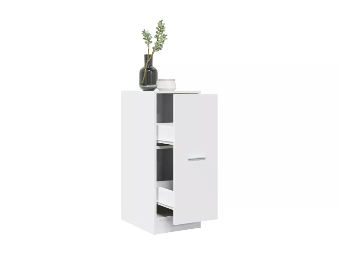 Armoire d'apothicaire blanc 30x41x77,5 cm bois d'ingénierie
