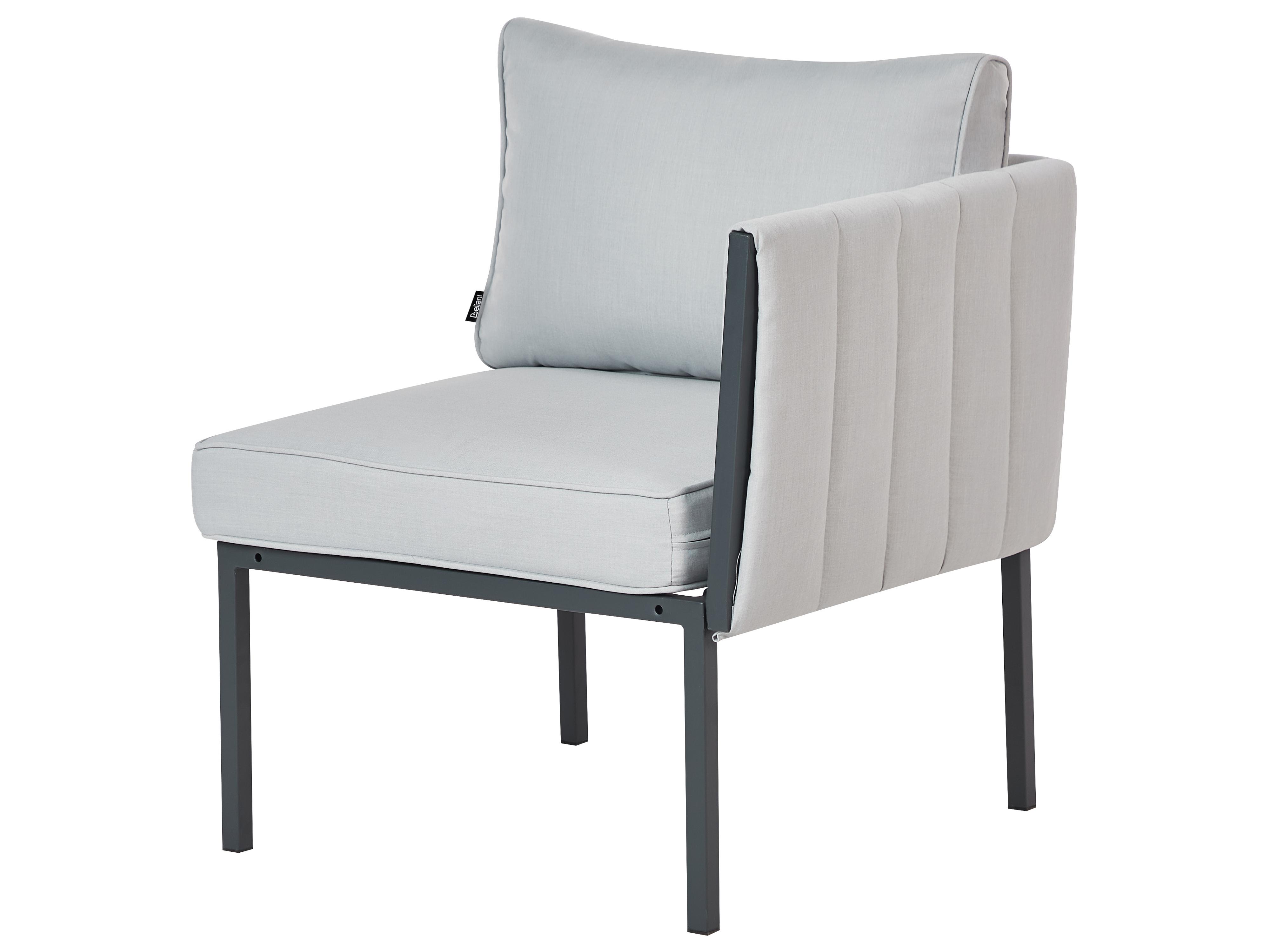 Loungeset met tafel 5-zits SKALA Metaal Lichtgrijs