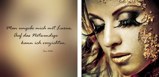 queence Leinwandbild »Reichtum« Foto | Kind | Kunst | Menschen | Modern | Schriftzug | Schriftzüge | Spa | Spa Bilder | Sprüche | Sprüche & Texte Set,  Premium-Leinwandstoff, Handarbeit aus Deutschland, Zitat, 2er Set