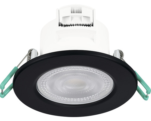 LED inbouwspot, draaibaar, IP44, 5,5W, 550 lm, verstelbaar, wit/zwart, Ø 8,7/6,8-7,4 cm, 230V