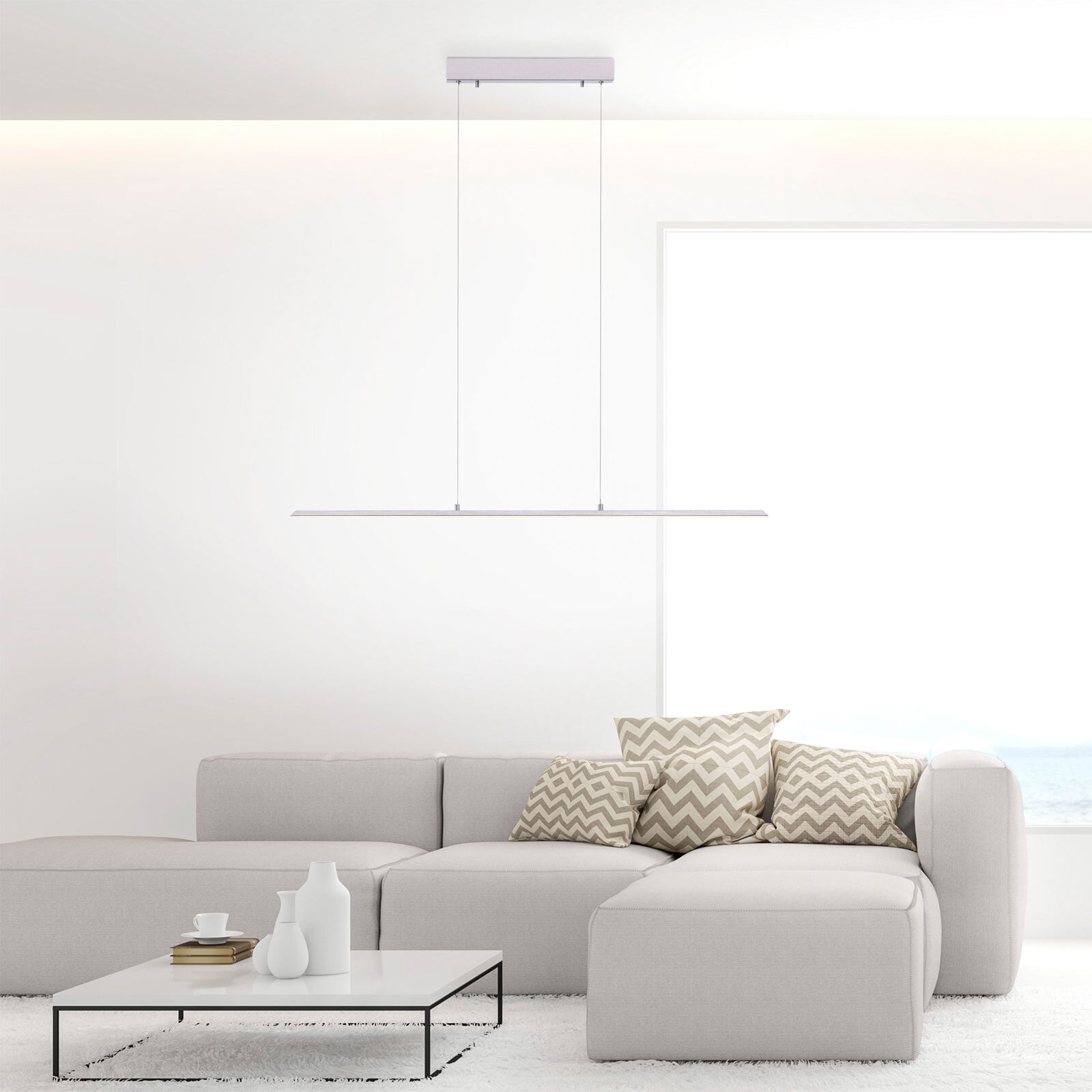 Paul Neuhaus LED Balkenpendel PURE-LITE 100 cm stahlfarbig